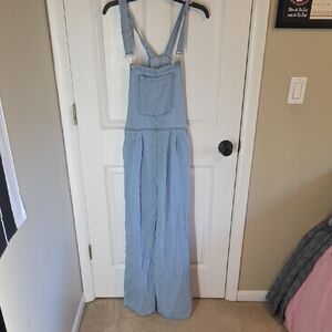 Women's Light Blue Denim Overalls